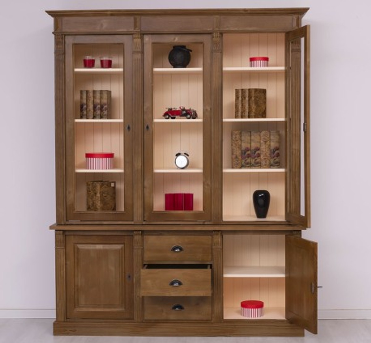 Casa Padrino Display Cabinet Country Style with 2 doors, 183 x 51 x 228 cm Casa Padrino Display Cabinet Country Style with 2 doors, 183 x 51 x 228 cm
