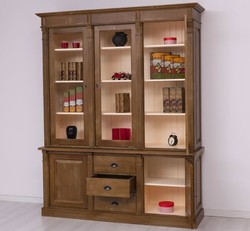 Casa Padrino Display Cabinet Country Style with 2 doors, 183 x 51 x 228 cm Casa Padrino Display Cabinet Country Style with 2 doors, 183 x 51 x 228 cm