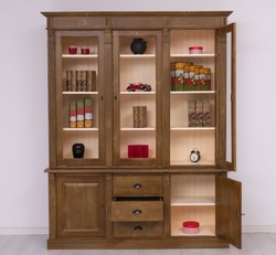 Casa Padrino Display Cabinet Country Style with 2 doors, 183 x 51 x 228 cm Casa Padrino Display Cabinet Country Style with 2 doors, 183 x 51 x 228 cm