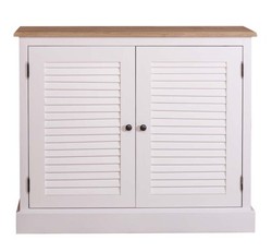 Casa Padrino Sideboard im Landhausstil mit 2 Türen und Eichenholzplatte, 108 x 37 x 90 cm