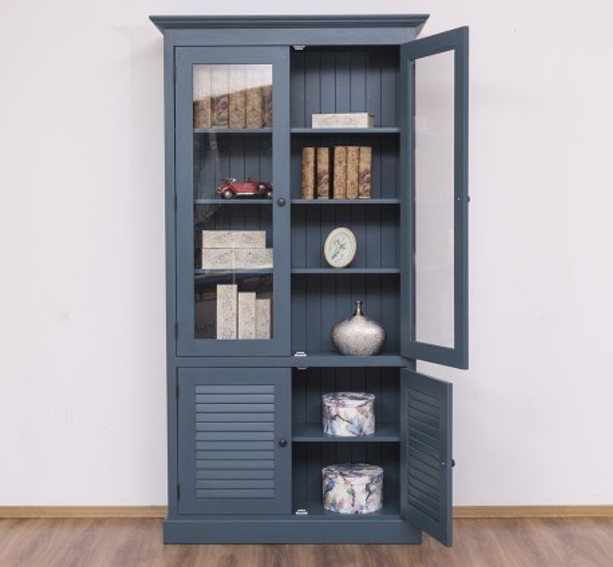 Casa Padrino Display Cabinet Country Style with 2 glass doors, 110 x 39 x 210 cm Casa Padrino Display Cabinet Country Style with 2 glass doors, 110 x 39 x 210 cm