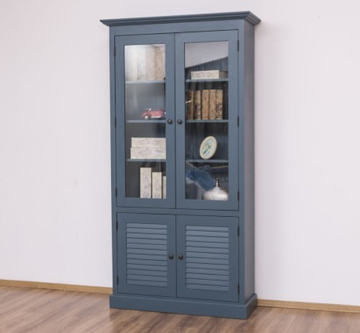 Casa Padrino Display Cabinet Country Style with 2 glass doors, 110 x 39 x 210 cm Casa Padrino Display Cabinet Country Style with 2 glass doors, 110 x 39 x 210 cm