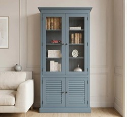 Casa Padrino Display Cabinet Country Style with 2 glass doors, 110 x 39 x 210 cm Casa Padrino Display Cabinet Country Style with 2 glass doors, 110 x 39 x 210 cm