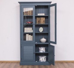 Casa Padrino Display Cabinet Country Style with 2 glass doors, 110 x 39 x 210 cm Casa Padrino Display Cabinet Country Style with 2 glass doors, 110 x 39 x 210 cm