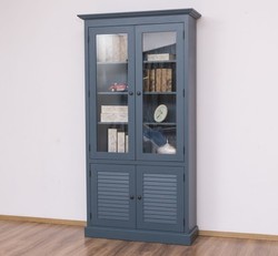 Casa Padrino Display Cabinet Country Style with 2 glass doors, 110 x 39 x 210 cm Casa Padrino Display Cabinet Country Style with 2 glass doors, 110 x 39 x 210 cm