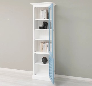 Casa Padrino Vitrine im Landhausstil mit 1 Glastür, 64 x 39 x 210 cm