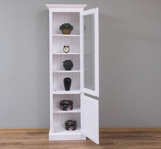 Casa Padrino Vitrine im Landhausstil mit 1 Glastür, 64 x 39 x 210 cm