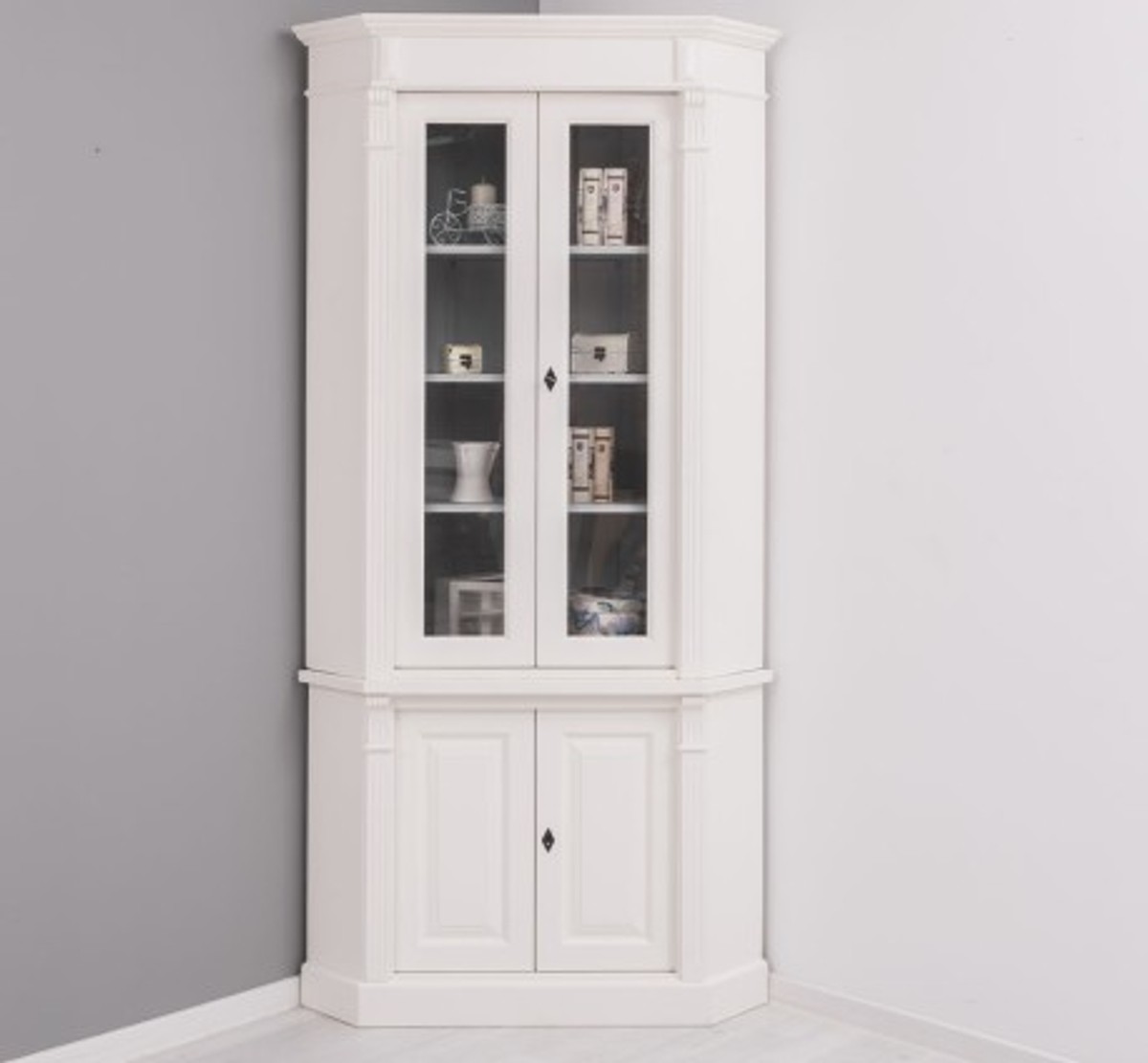 Casa Padrino Vitrine im Landhausstil, 114 x 52 x 228 cm Casa Padrino Vitrine im Landhausstil, 114 x 52 x 228 cm