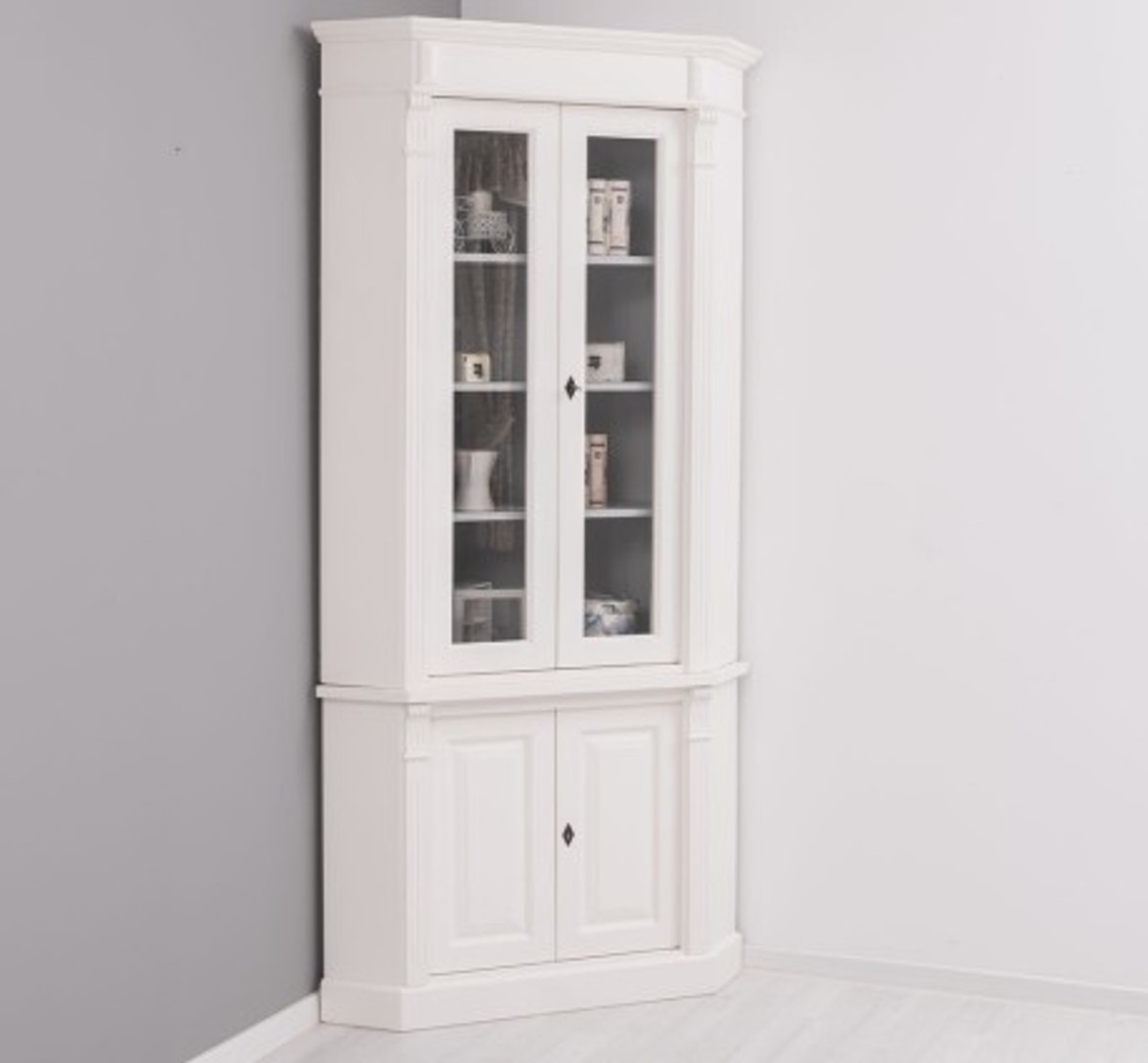 Casa Padrino Vitrine im Landhausstil, 114 x 52 x 228 cm Casa Padrino Vitrine im Landhausstil, 114 x 52 x 228 cm