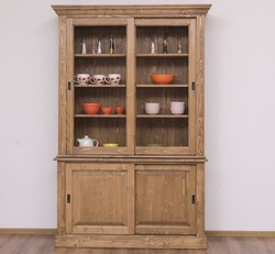 Casa Padrino Vitrina estilo rústico con 2 puertas correderas, 141 x 48 x 212 cm Casa Padrino Vitrina estilo rústico con 2 puertas correderas, 141 x 48 x 212 cm