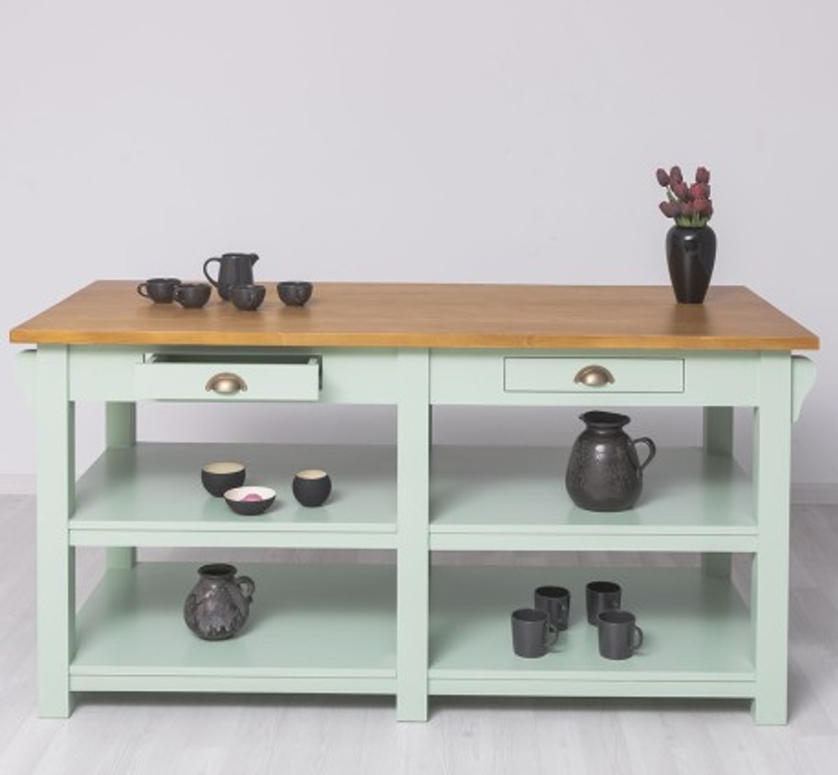 Casa Padrino Küchenschrank im Landhausstil mit 4 Schubladen, 180 x 85 x 90 cm