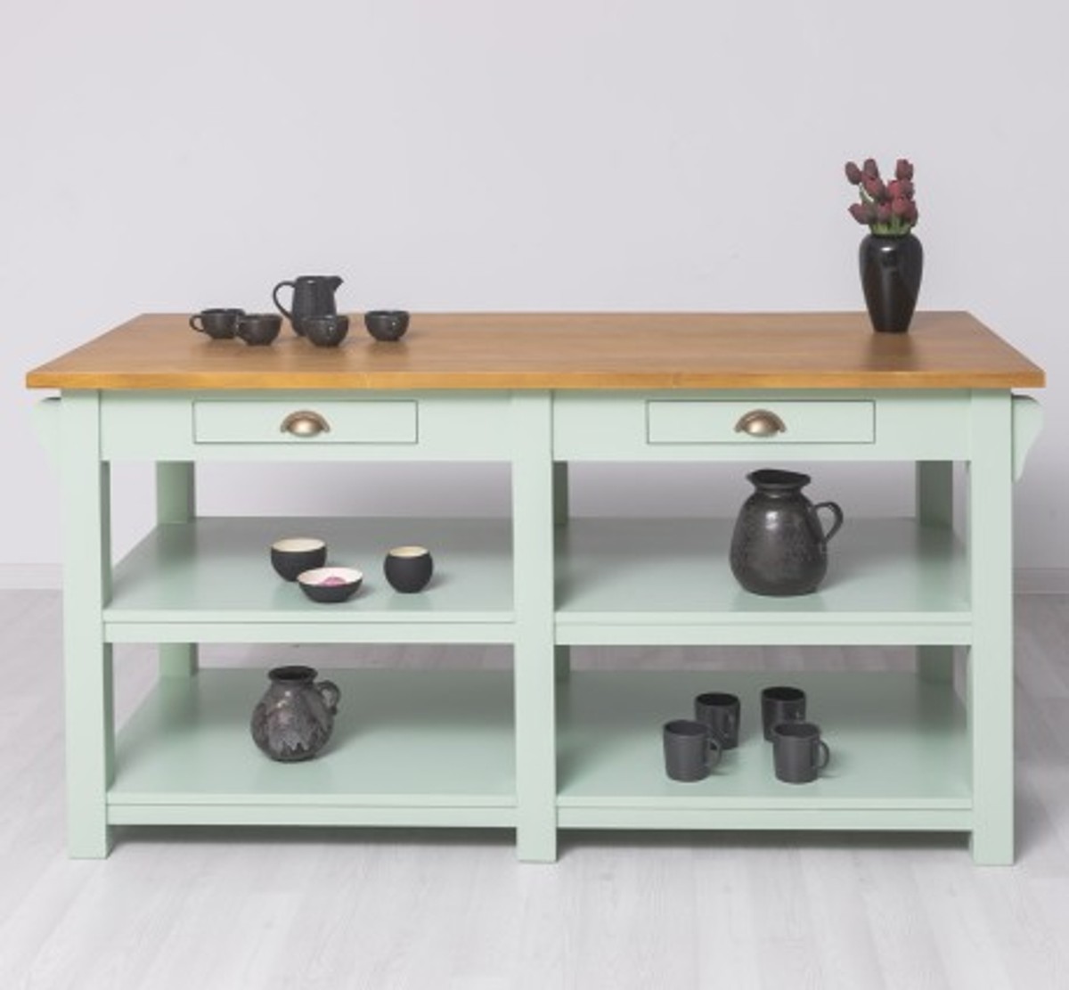 Casa Padrino Küchenschrank im Landhausstil mit 4 Schubladen, 180 x 85 x 90 cm
