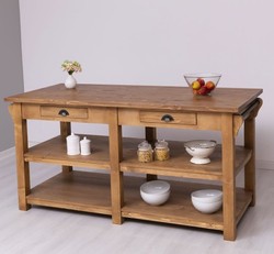 Casa Padrino Mueble de cocina estilo rústico con 4 cajones, 180 x 85 x 90 cm Casa Padrino Mueble de cocina estilo rústico con 4 cajones, 180 x 85 x 90 cm