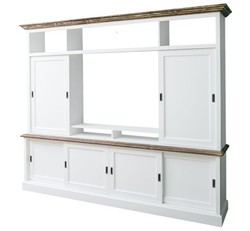 Casa Padrino Meuble TV style campagne avec 6 portes coulissantes, 254 x 46 x 210 cm Casa Padrino Meuble TV style campagne avec 6 portes coulissantes, 254 x 46 x 210 cm