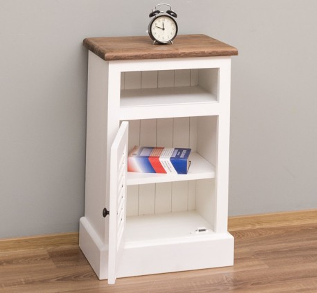 Casa Padrino Mesita de noche estilo rústico con 1 puerta, 47 x 32 x 74 cm Casa Padrino Mesita de noche estilo rústico con 1 puerta, 47 x 32 x 74 cm
