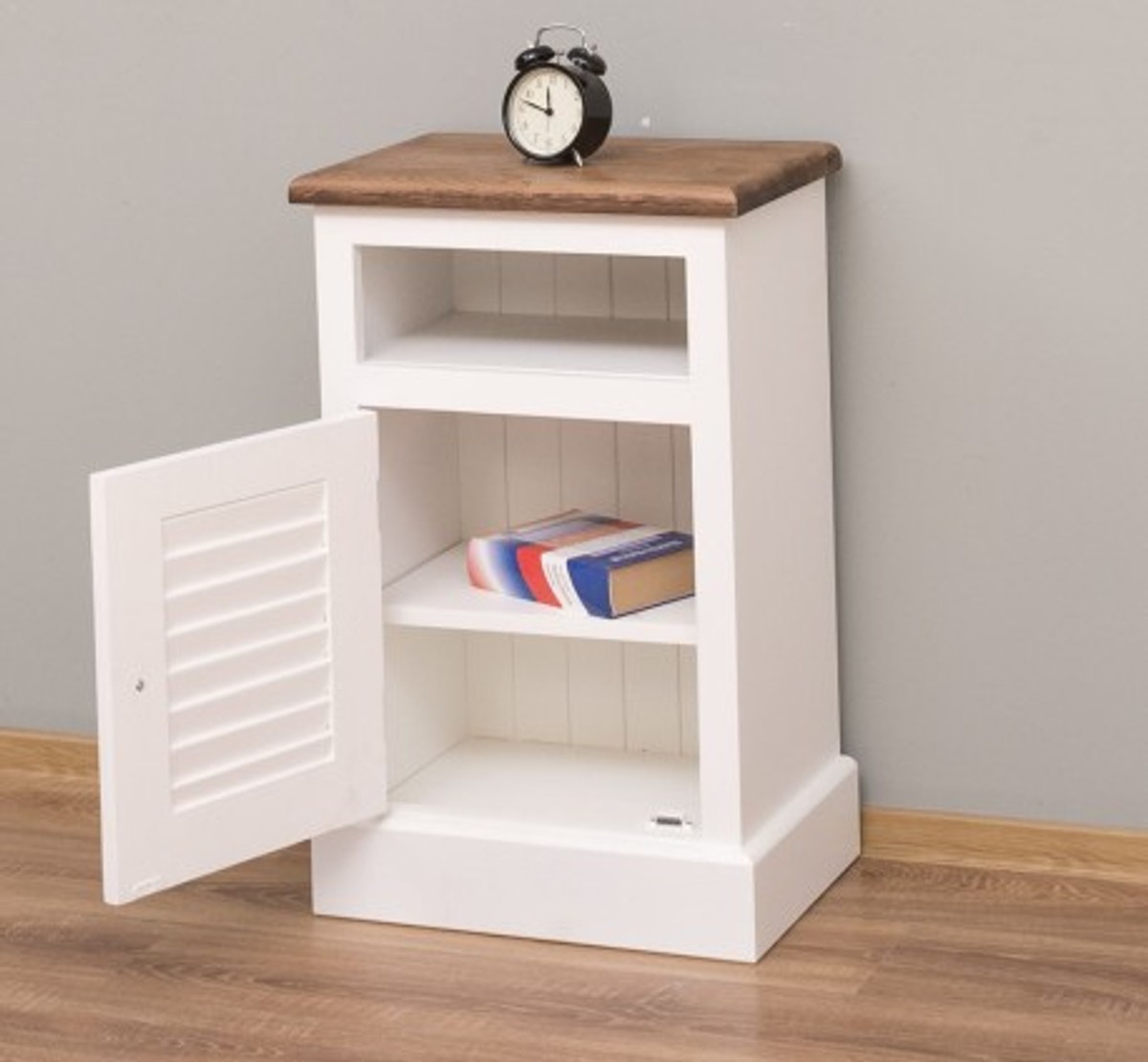 Casa Padrino Mesita de noche estilo rústico con 1 puerta, 47 x 32 x 74 cm Casa Padrino Mesita de noche estilo rústico con 1 puerta, 47 x 32 x 74 cm