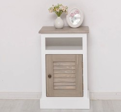 Casa Padrino Mesita de noche estilo rústico con 1 puerta, 47 x 32 x 74 cm Casa Padrino Mesita de noche estilo rústico con 1 puerta, 47 x 32 x 74 cm