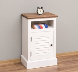 Casa Padrino Mesita de noche estilo rústico con 1 puerta, 47 x 32 x 74 cm Casa Padrino Mesita de noche estilo rústico con 1 puerta, 47 x 32 x 74 cm
