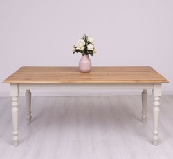 Casa Padrino Esstisch im Landhausstil mit Eichenholzplatte, 160 x 90 x 78 cm Casa Padrino Esstisch im Landhausstil mit Eichenholzplatte, 160 x 90 x 78 cm
