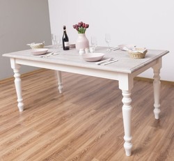 Casa Padrino Esstisch im Landhausstil mit Eichenholzplatte, 180 x 90 x 78 cm Casa Padrino Esstisch im Landhausstil mit Eichenholzplatte, 180 x 90 x 78 cm