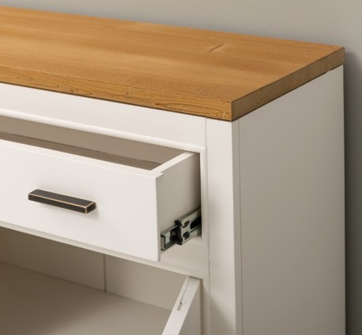 Casa Padrino Kommode im Landhausstil mit 2 Türen und 1 Schublade, 100 x 35 x 90 cm Casa Padrino Kommode im Landhausstil mit 2 Türen und 1 Schublade, 100 x 35 x 90 cm