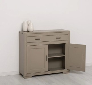 Casa Padrino Kommode im Landhausstil mit 2 Türen und 1 Schublade, 100 x 35 x 90 cm