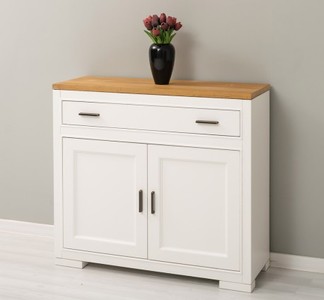 Casa Padrino Kommode im Landhausstil mit 2 Türen und 1 Schublade, 100 x 35 x 90 cm