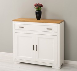 Casa Padrino Kommode im Landhausstil mit 2 Türen und 1 Schublade, 100 x 35 x 90 cm Casa Padrino Kommode im Landhausstil mit 2 Türen und 1 Schublade, 100 x 35 x 90 cm
