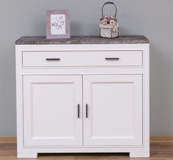 Casa Padrino Chest of Drawers Country Style with 2 doors, 1 drawer and oak top, 100 x 35 x 90 cm Casa Padrino Chest of Drawers Country Style with 2 doors, 1 drawer and oak top, 100 x 35 x 90 cm