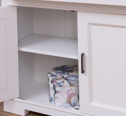 Casa Padrino Chest of Drawers Country Style with 2 doors, 1 drawer and oak top, 100 x 35 x 90 cm Casa Padrino Chest of Drawers Country Style with 2 doors, 1 drawer and oak top, 100 x 35 x 90 cm