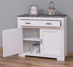 Casa Padrino Chest of Drawers Country Style with 2 doors, 1 drawer and oak top, 100 x 35 x 90 cm Casa Padrino Chest of Drawers Country Style with 2 doors, 1 drawer and oak top, 100 x 35 x 90 cm