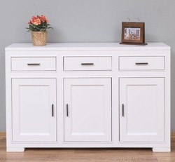 Casa Padrino Sideboard im Landhausstil mit 3 Türen und 3 Schubladen, 140 x 35 x 90 cm Casa Padrino Sideboard im Landhausstil mit 3 Türen und 3 Schubladen, 140 x 35 x 90 cm