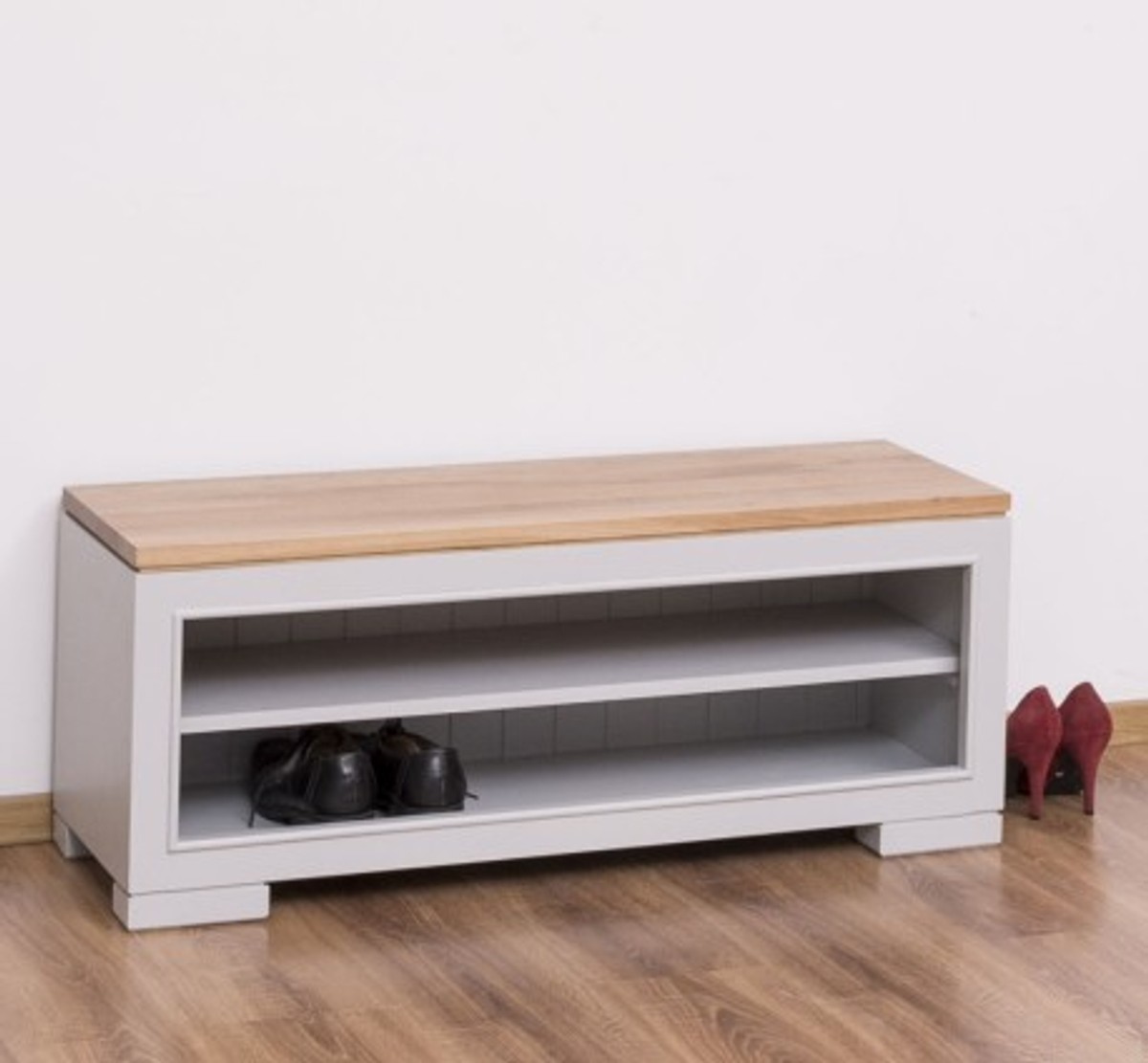 Casa Padrino Schuhschrank im Landhausstil mit Eichenholzplatte, 100 x 35 x 40 cm Casa Padrino Schuhschrank im Landhausstil mit Eichenholzplatte, 100 x 35 x 40 cm