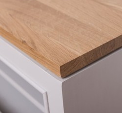 Casa Padrino Schuhschrank im Landhausstil mit Eichenholzplatte, 100 x 35 x 40 cm Casa Padrino Schuhschrank im Landhausstil mit Eichenholzplatte, 100 x 35 x 40 cm