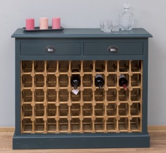 Casa Padrino Casier à vin style campagne avec 2 tiroirs, 110 x 34 x 90 cm Casa Padrino Casier à vin style campagne avec 2 tiroirs, 110 x 34 x 90 cm
