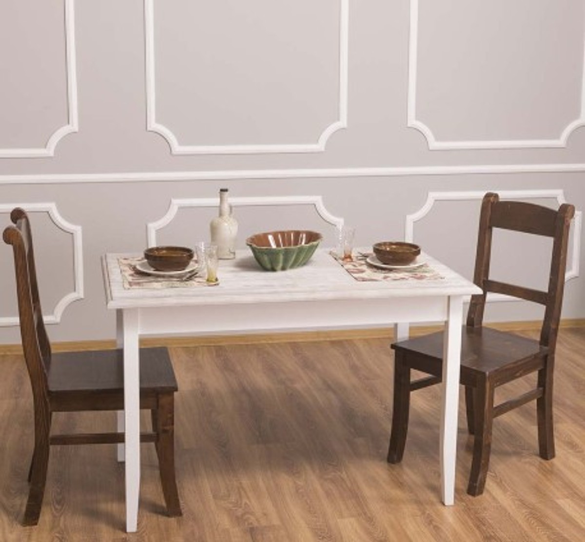 Casa Padrino Mesa de comedor estilo rústico, 120 x 70 x 78 cm Casa Padrino Mesa de comedor estilo rústico, 120 x 70 x 78 cm