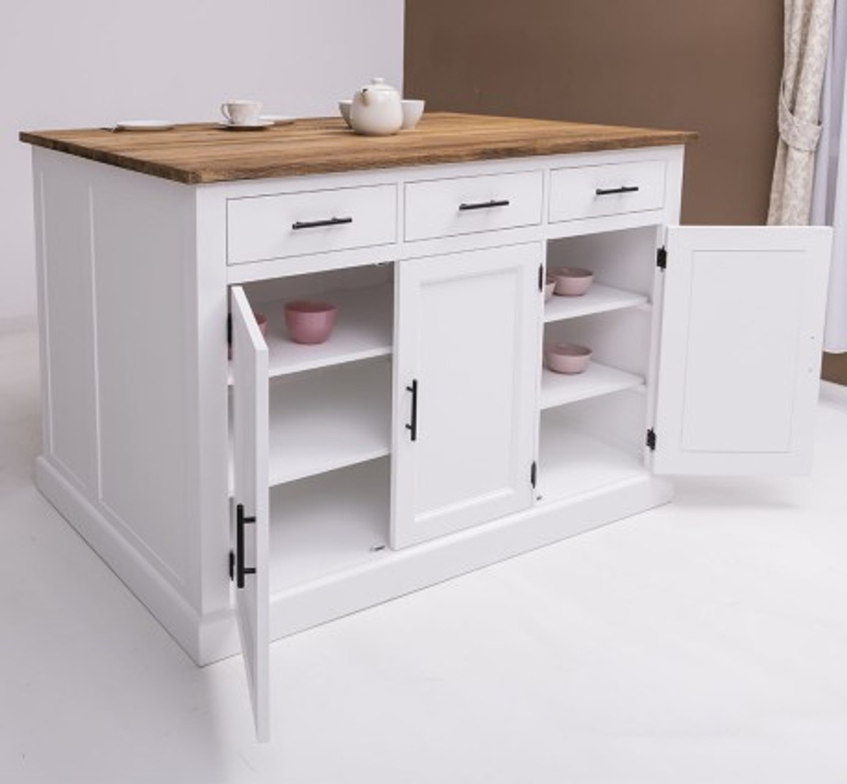 Casa Padrino Mueble de cocina estilo rústico, 160 x 110 x 110 cm Casa Padrino Mueble de cocina estilo rústico, 160 x 110 x 110 cm