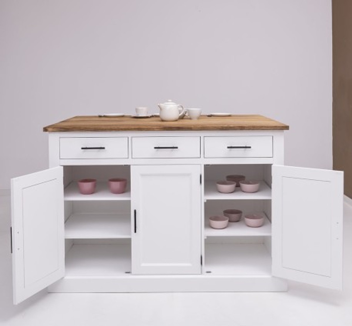 Casa Padrino Mueble de cocina estilo rústico, 160 x 110 x 110 cm Casa Padrino Mueble de cocina estilo rústico, 160 x 110 x 110 cm