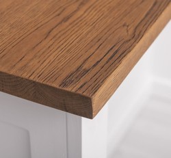 Casa Padrino Küchenschrank im Landhausstil mit Eichenholzplatte, 160 x 110 x 110 cm Casa Padrino Küchenschrank im Landhausstil mit Eichenholzplatte, 160 x 110 x 110 cm