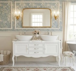 Casa Padrino Mueble de lavabo estilo rústico con 2 puertas y 3 cajones, 150 x 54 x 75 cm Casa Padrino Mueble de lavabo estilo rústico con 2 puertas y 3 cajones, 150 x 54 x 75 cm