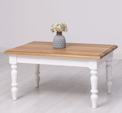 Casa Padrino Tavolino da salotto stile country con piano in rovere, 90 x 65 x 45 cm Casa Padrino Tavolino da salotto stile country con piano in rovere, 90 x 65 x 45 cm