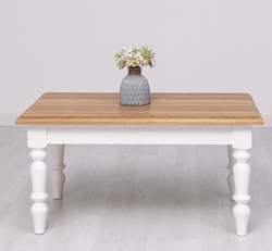 Casa Padrino Tavolino da salotto stile country con piano in rovere, 90 x 65 x 45 cm Casa Padrino Tavolino da salotto stile country con piano in rovere, 90 x 65 x 45 cm