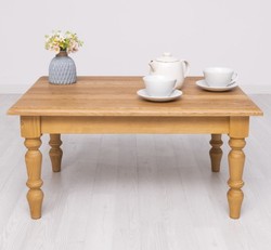 Casa Padrino Tavolino da salotto stile country con piano in rovere, 90 x 65 x 45 cm Casa Padrino Tavolino da salotto stile country con piano in rovere, 90 x 65 x 45 cm