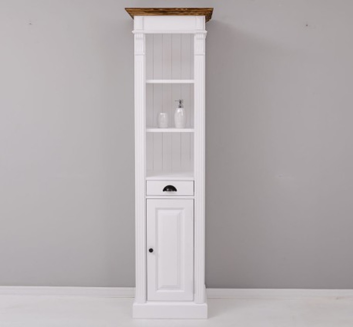 Casa Padrino Mueble de lavabo estilo rústico con 1 puerta y 1 cajón, 55 x 41 x 200 cm Casa Padrino Mueble de lavabo estilo rústico con 1 puerta y 1 cajón, 55 x 41 x 200 cm