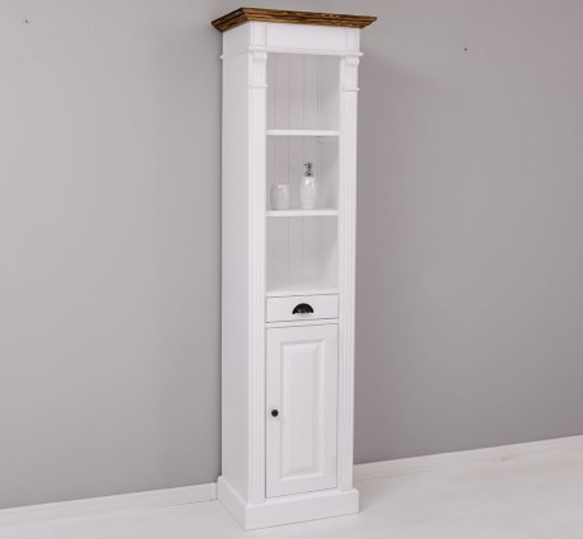 Casa Padrino Mueble de lavabo estilo rústico con 1 puerta y 1 cajón, 55 x 41 x 200 cm Casa Padrino Mueble de lavabo estilo rústico con 1 puerta y 1 cajón, 55 x 41 x 200 cm