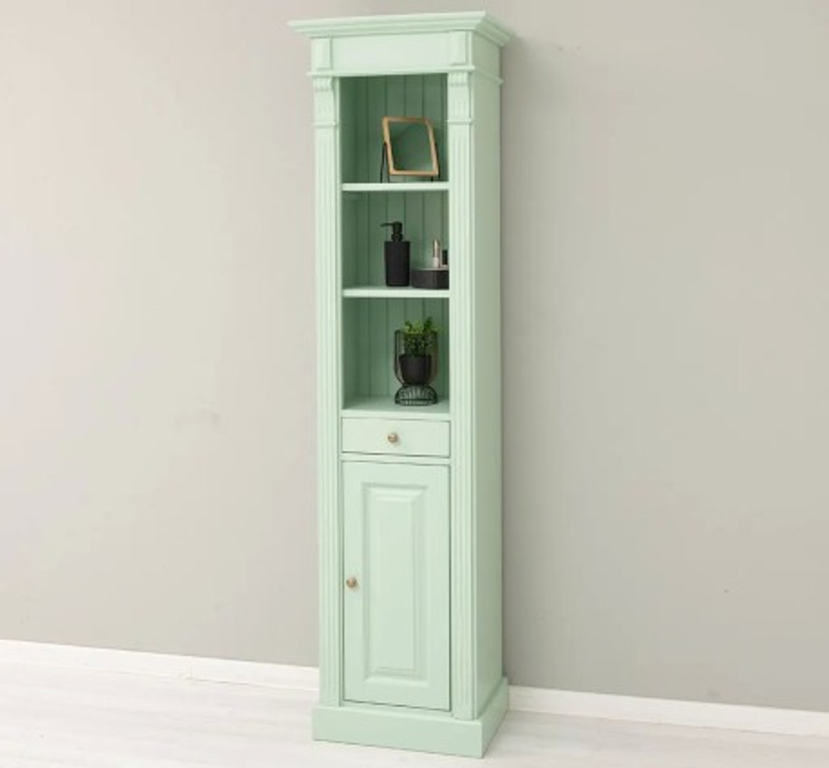 Casa Padrino Mueble de lavabo estilo rústico con 1 puerta y 1 cajón, 55 x 41 x 200 cm Casa Padrino Mueble de lavabo estilo rústico con 1 puerta y 1 cajón, 55 x 41 x 200 cm