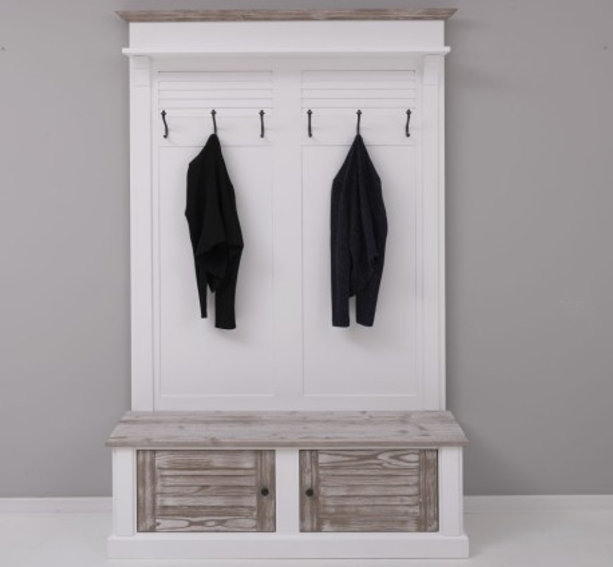 Casa Padrino Portemanteau style campagne avec 2 portes, 140 x 41 x 210 cm Casa Padrino Portemanteau style campagne avec 2 portes, 140 x 41 x 210 cm