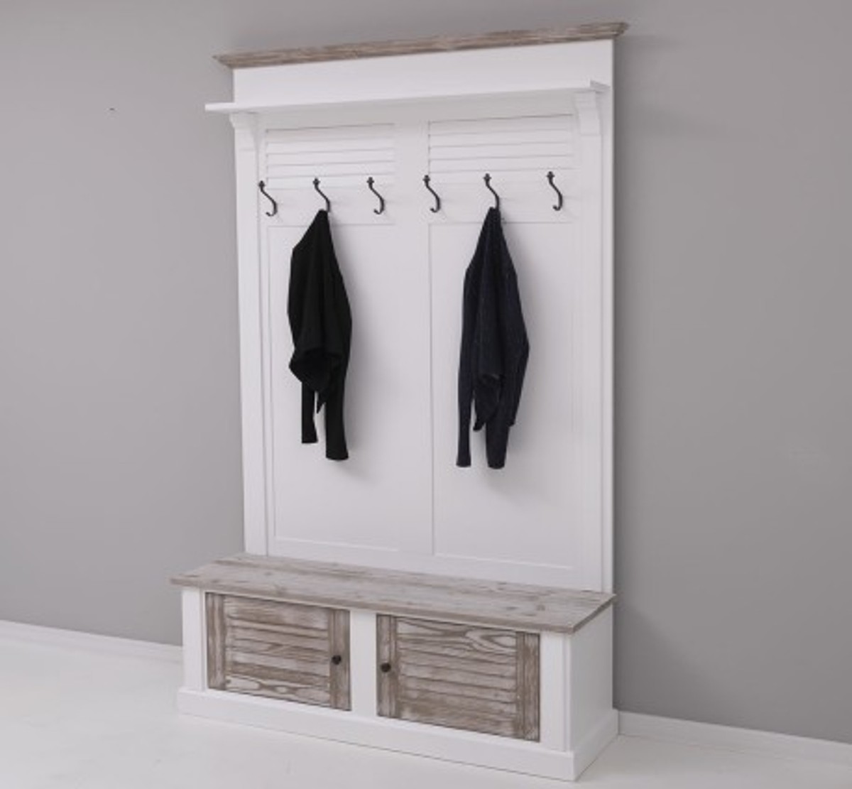 Casa Padrino Portemanteau style campagne avec 2 portes, 140 x 41 x 210 cm Casa Padrino Portemanteau style campagne avec 2 portes, 140 x 41 x 210 cm