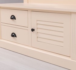 Casa Padrino Appendiabiti stile country con 1 anta e 2 cassetti, 121 x 41 x 210 cm