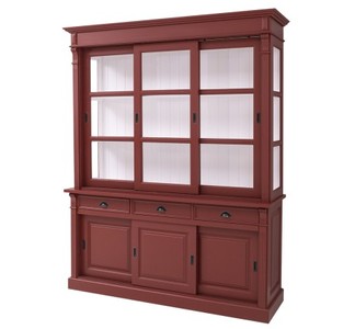 Casa Padrino Vitrina estilo rústico con 6 puertas correderas, 3 cajones y alzada, 180 x 51 x 220 cm Casa Padrino Vitrina estilo rústico con 6 puertas correderas, 3 cajones y alzada, 180 x 51 x 220 cm